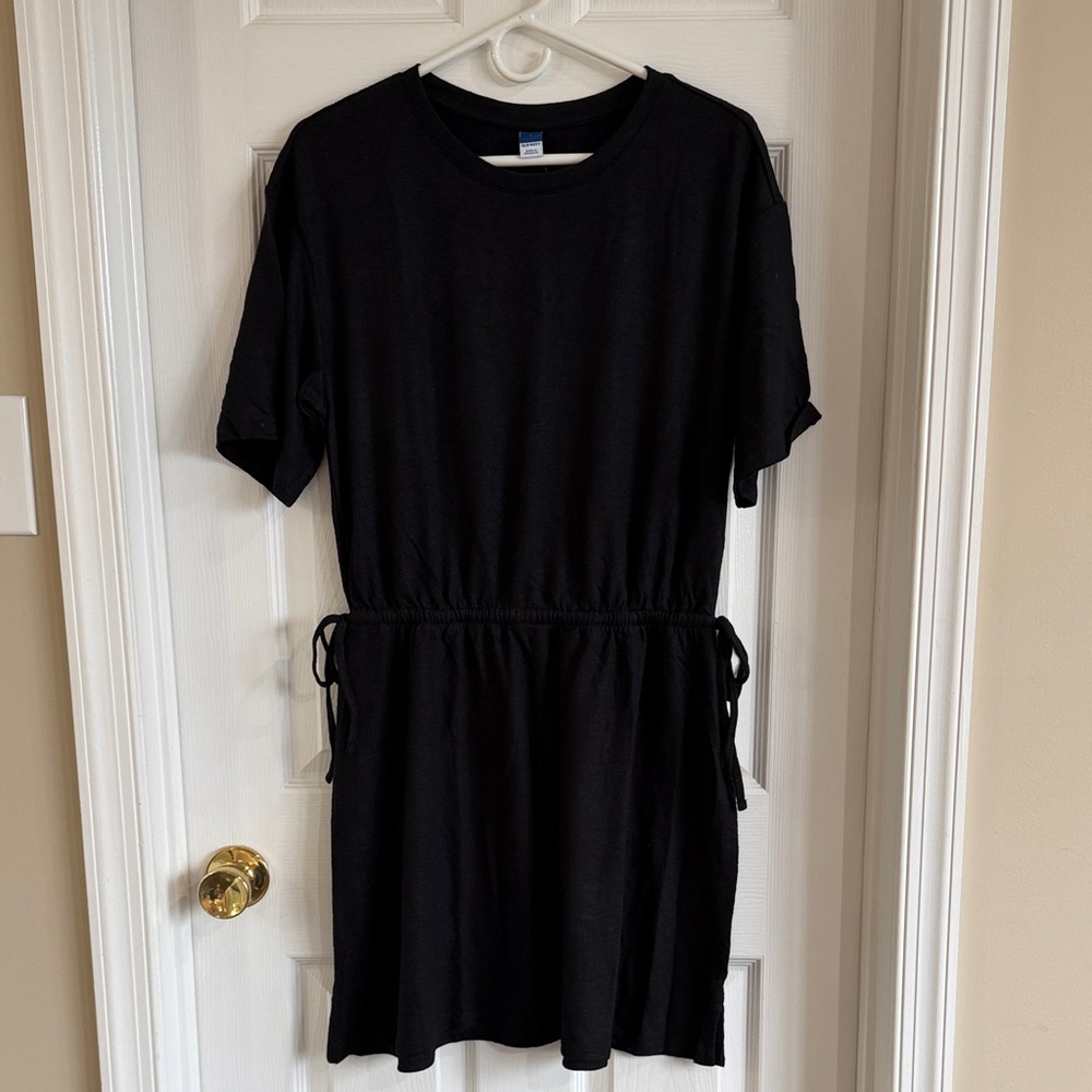 NWT Old Navy Black Side Tie Dress